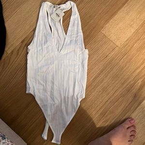 Free People white ribbed bodysuit